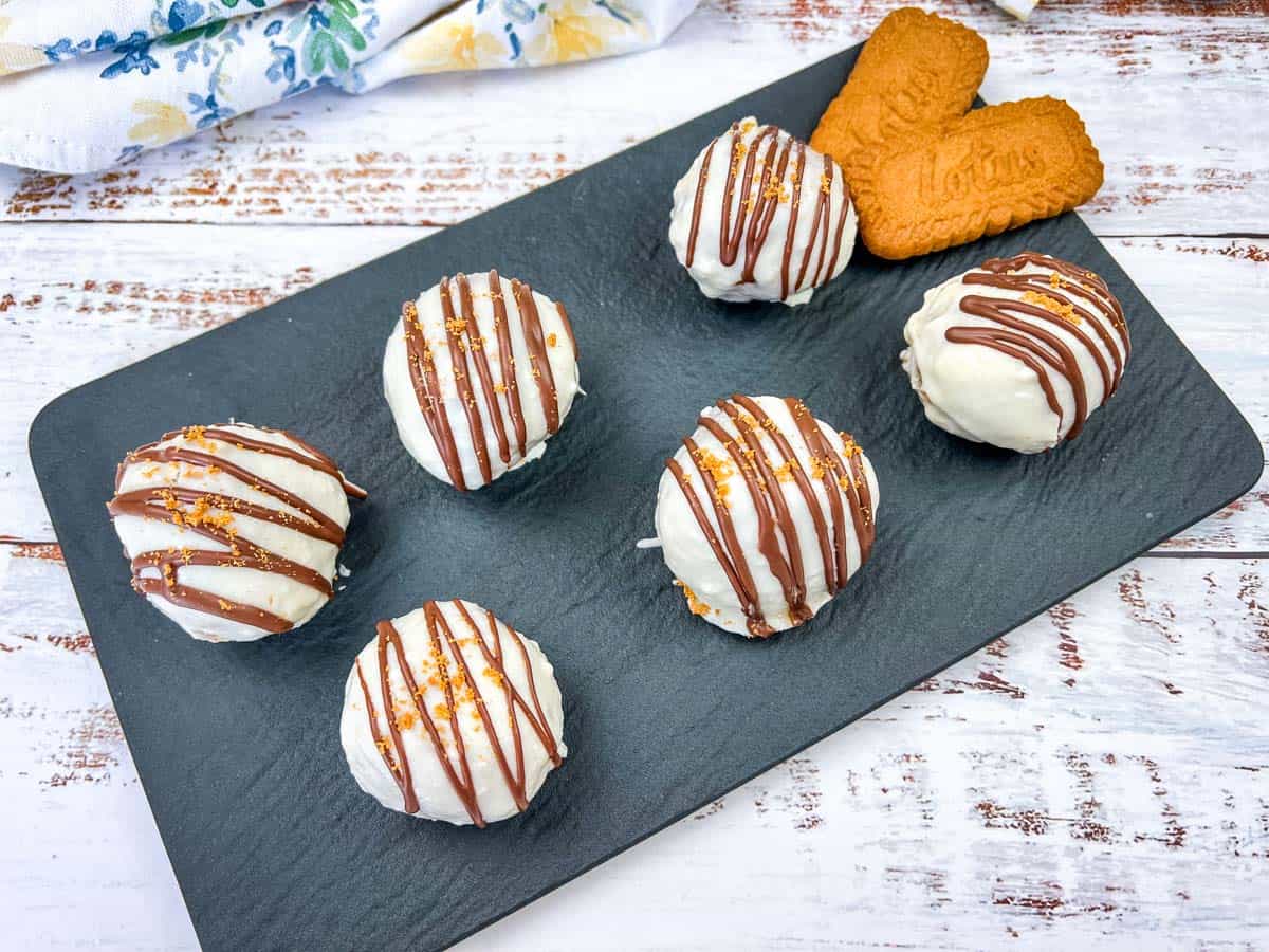 Biscoff Cookie Butter Cake Balls horizontal.