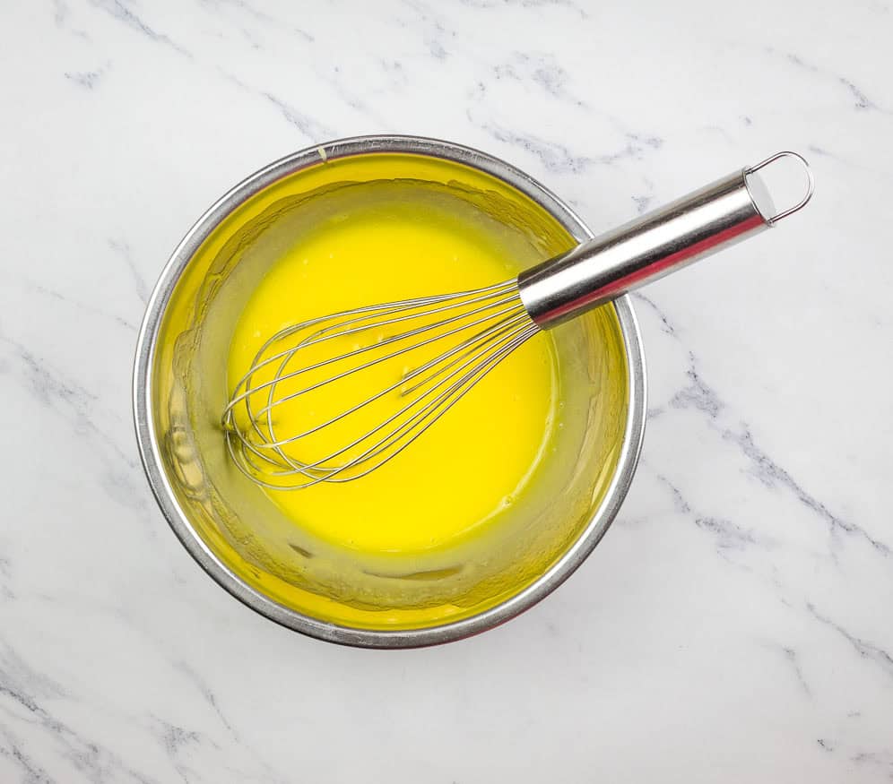 Cooked Hollandaise sauce.