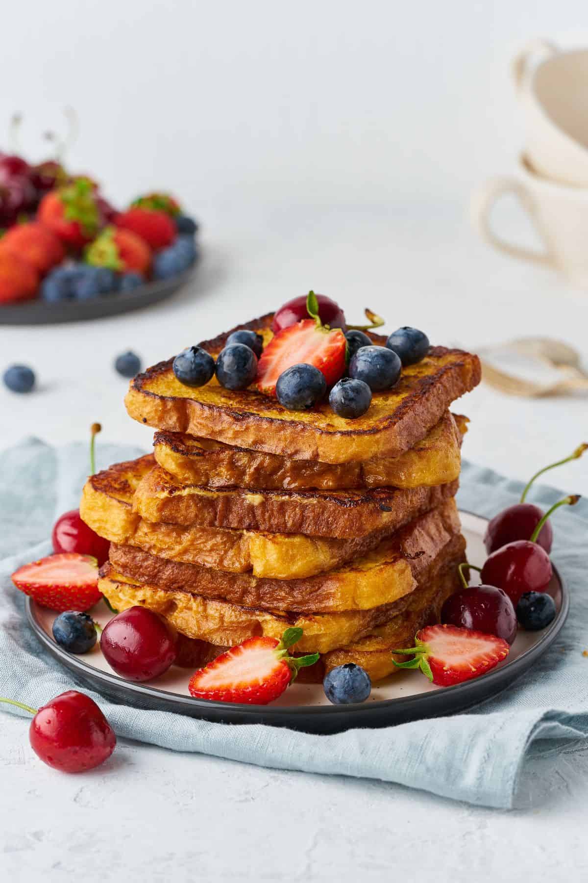French toasts with berries.