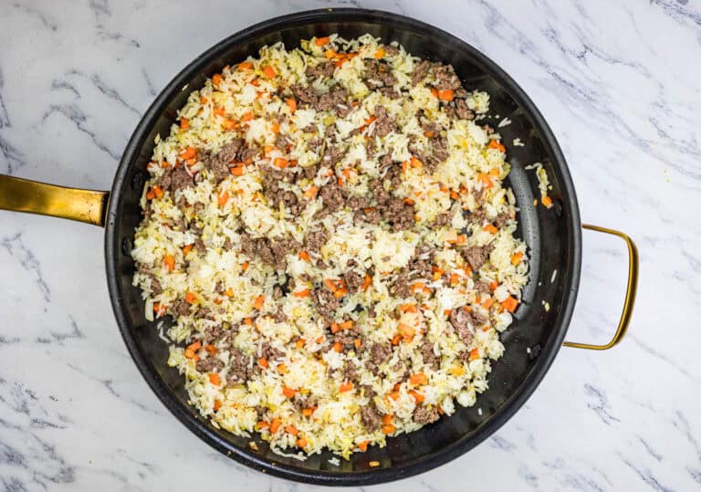 Easy & Tasty Ground Beef Fried Rice - Dinner by Six