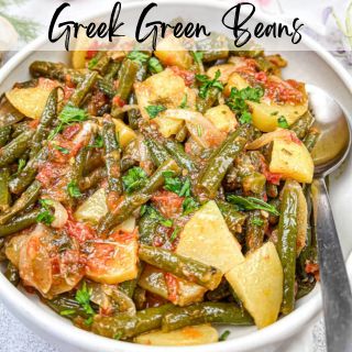 Square image of Greek Green Beans.