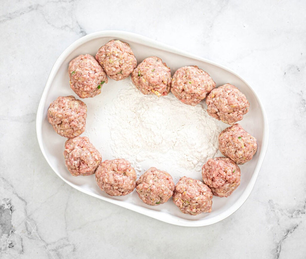 Form the meatballs into 1-inch balls.