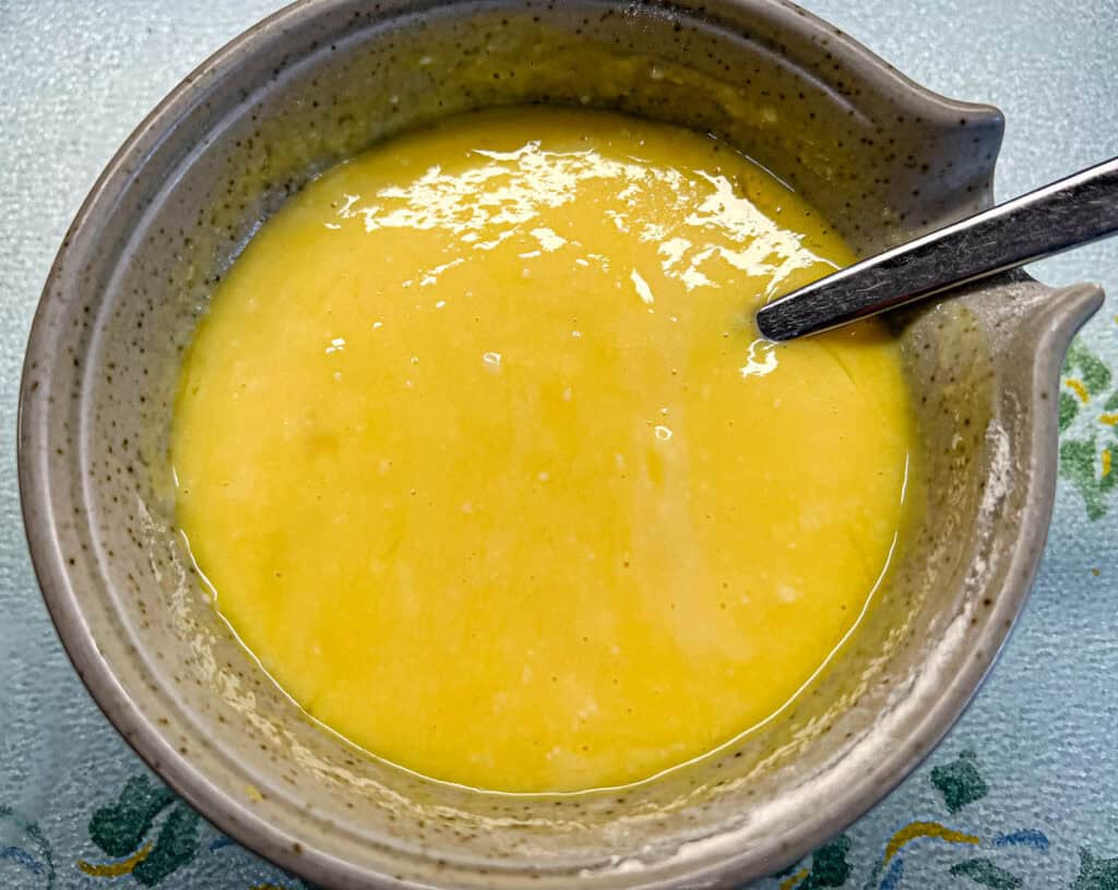 Melt butter in a large saucepan, stir in flour, and cook for 1 minute over medium heat.