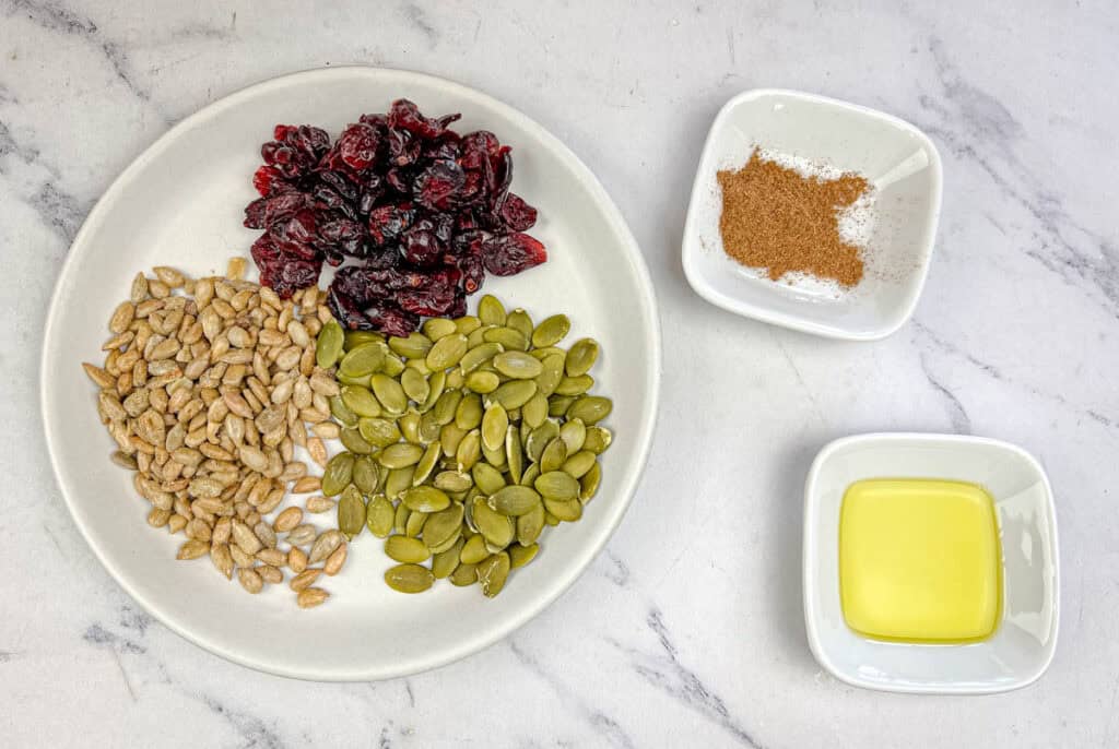 Harvest crunch topping ingredients.