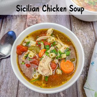 A bowl of Sicilian Chicken Soup.