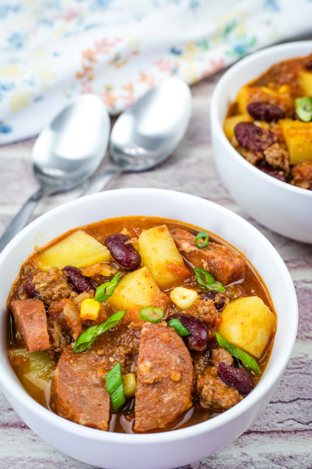 A bowl of Texas cowboy stew.
