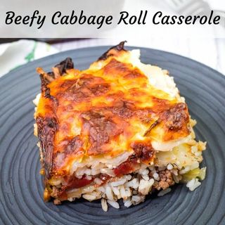 A plate of Cabbage Roll Casserole.