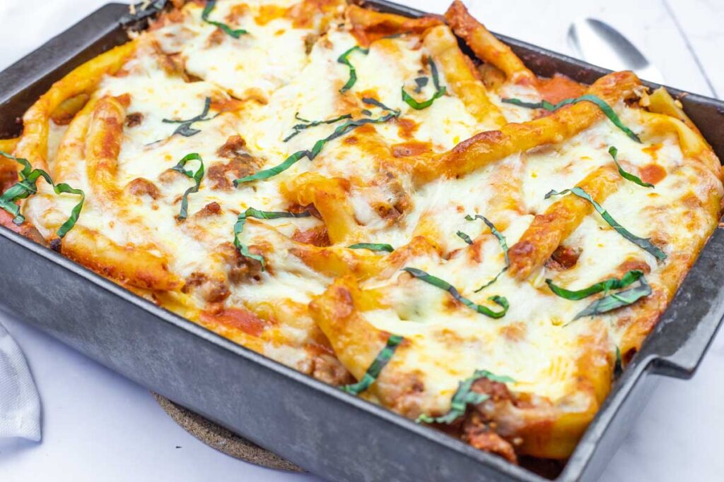 Photo of a Classic Baked Ziti.