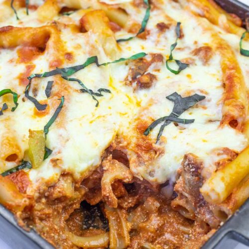Photo of a Classic Baked Ziti.